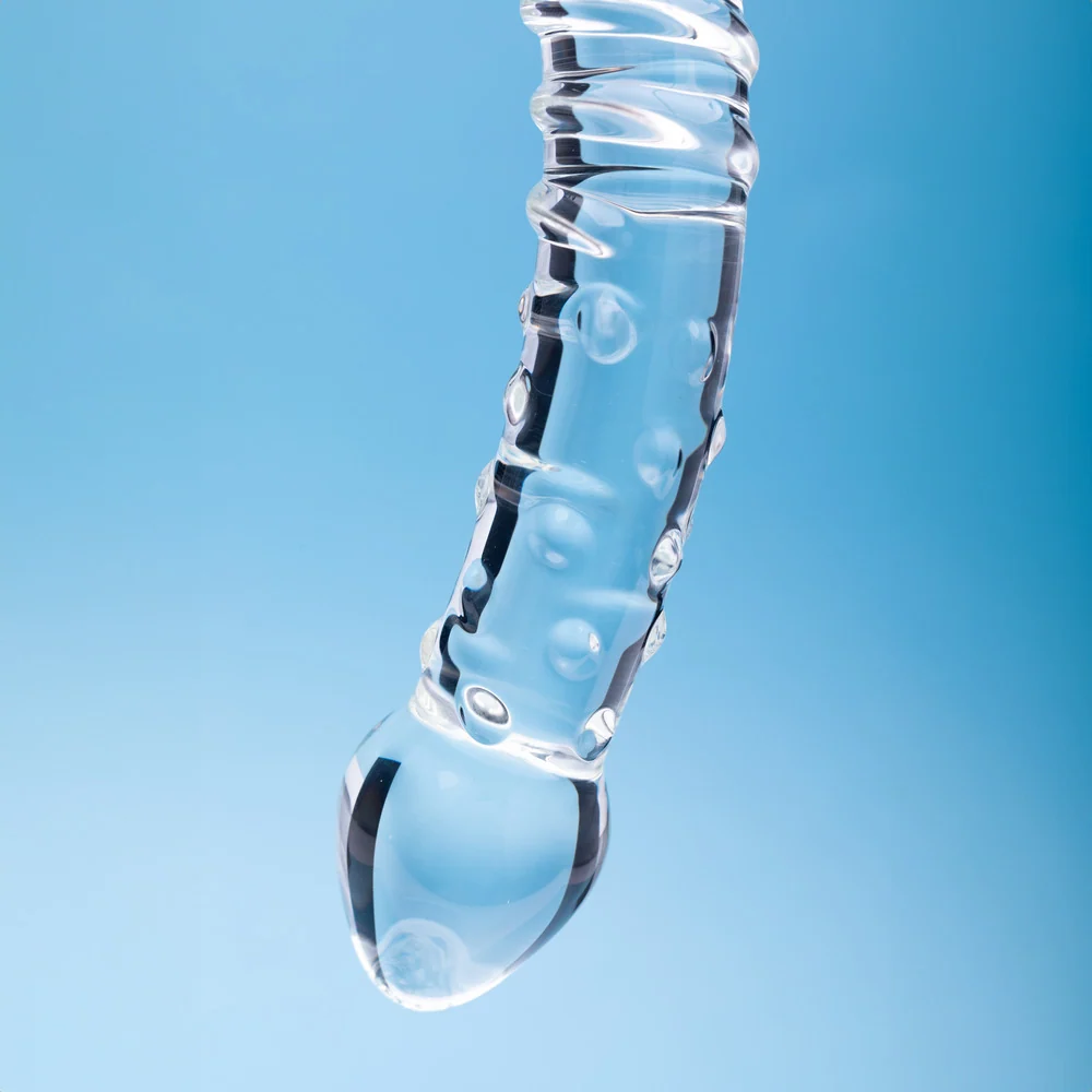 Clarity Celestial Bliss 5.9-Inch Double-Ended Glass Dildo for Solo or Couples