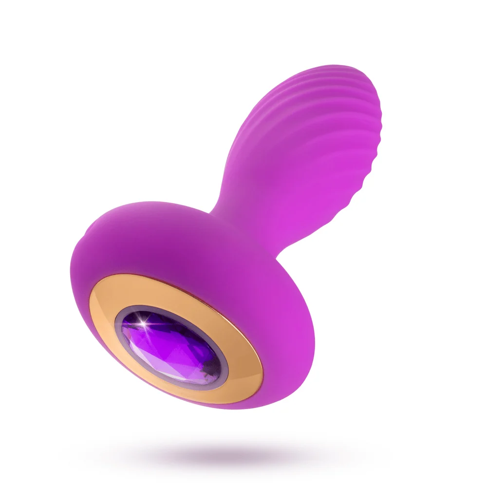 Blush Oh My Gem Charm Anal Plug with Glowing Amethyst Base