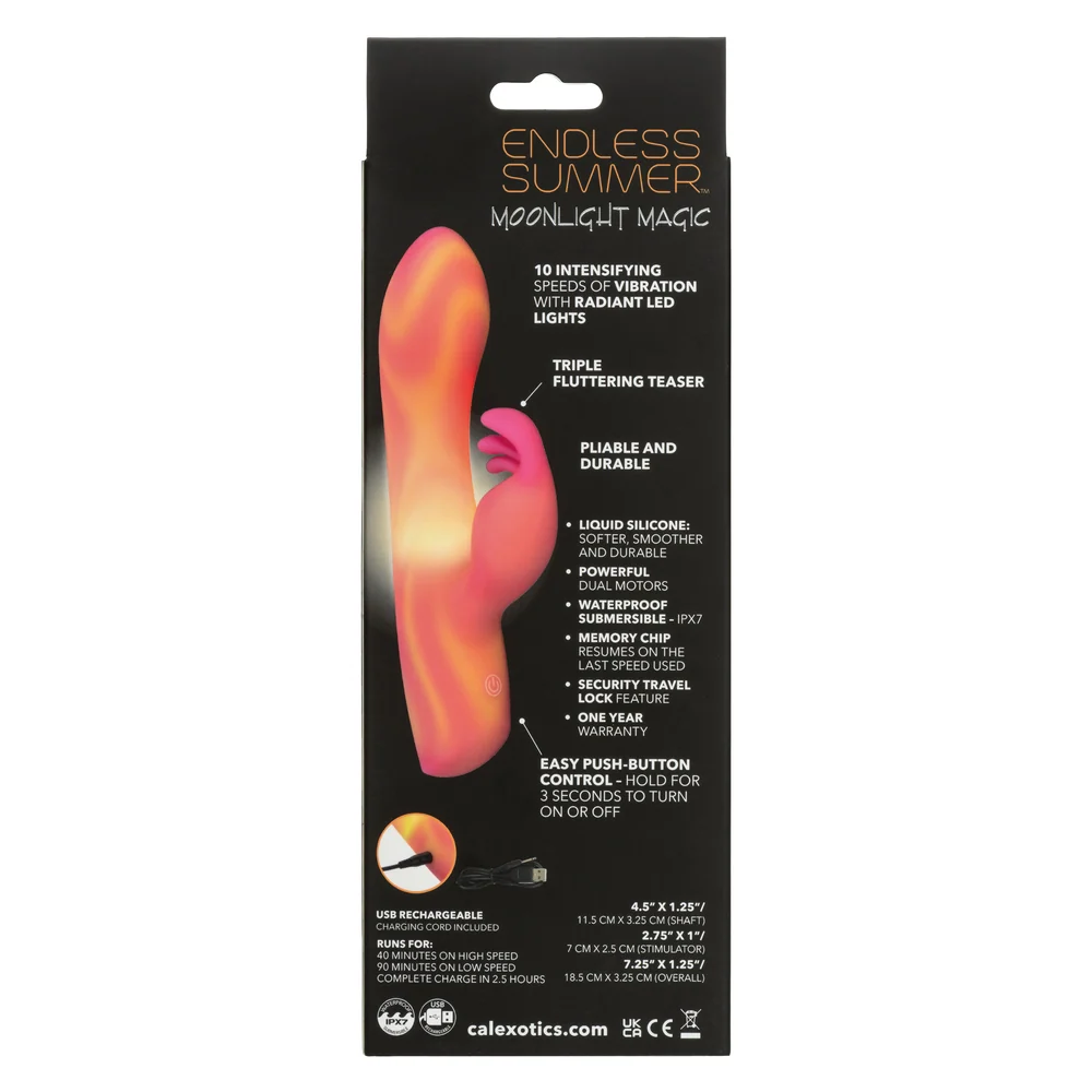 CalExotics Endless Summer Moonlight Magic LED Light Rabbit Vibrator