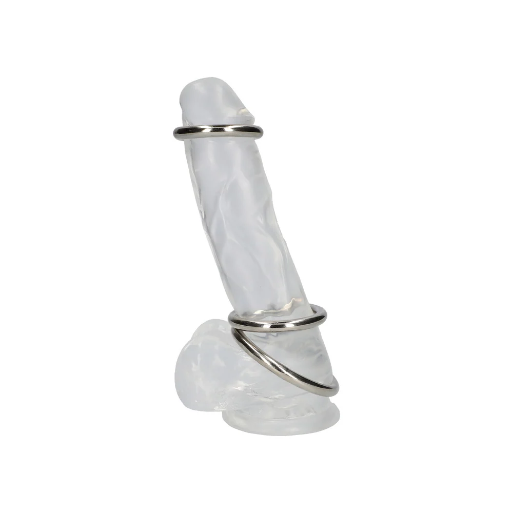 Hung Steel 3-Ring Set Weighted Stainless Steel Cock Rings