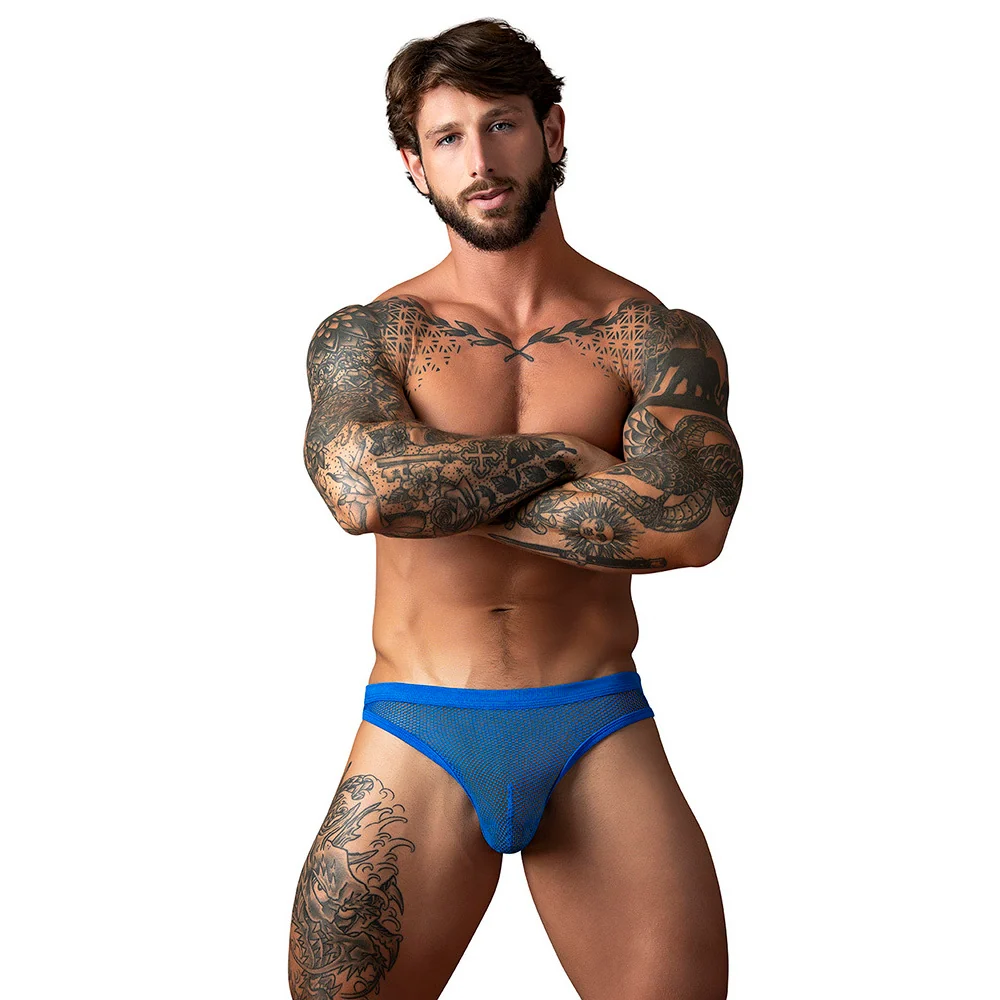 Male Power Fishnet 2.0 Bong Thong for Men with Cotton Rib Trim