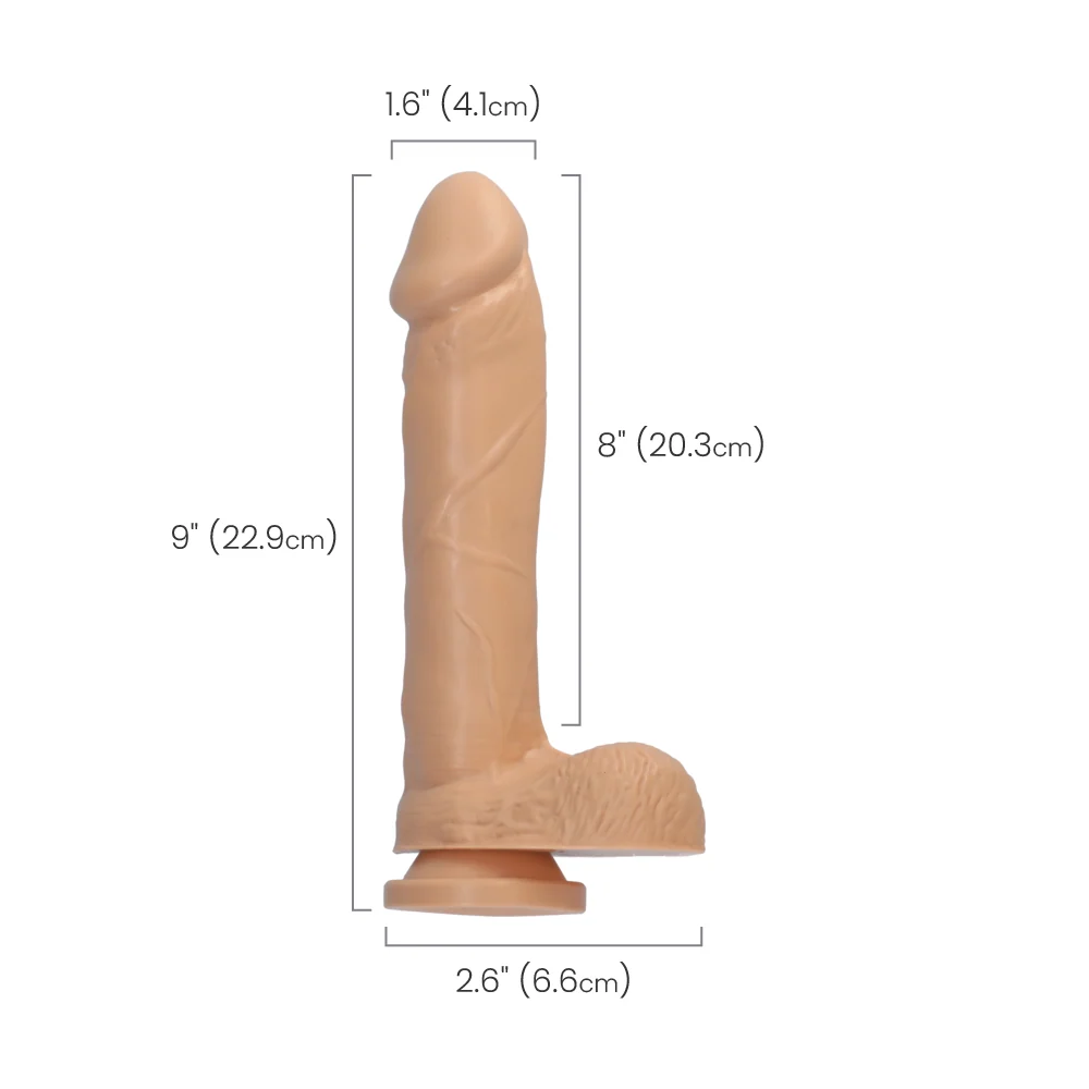 Lifeforms Flesh Colored Dildo with Balls and Suction Cup