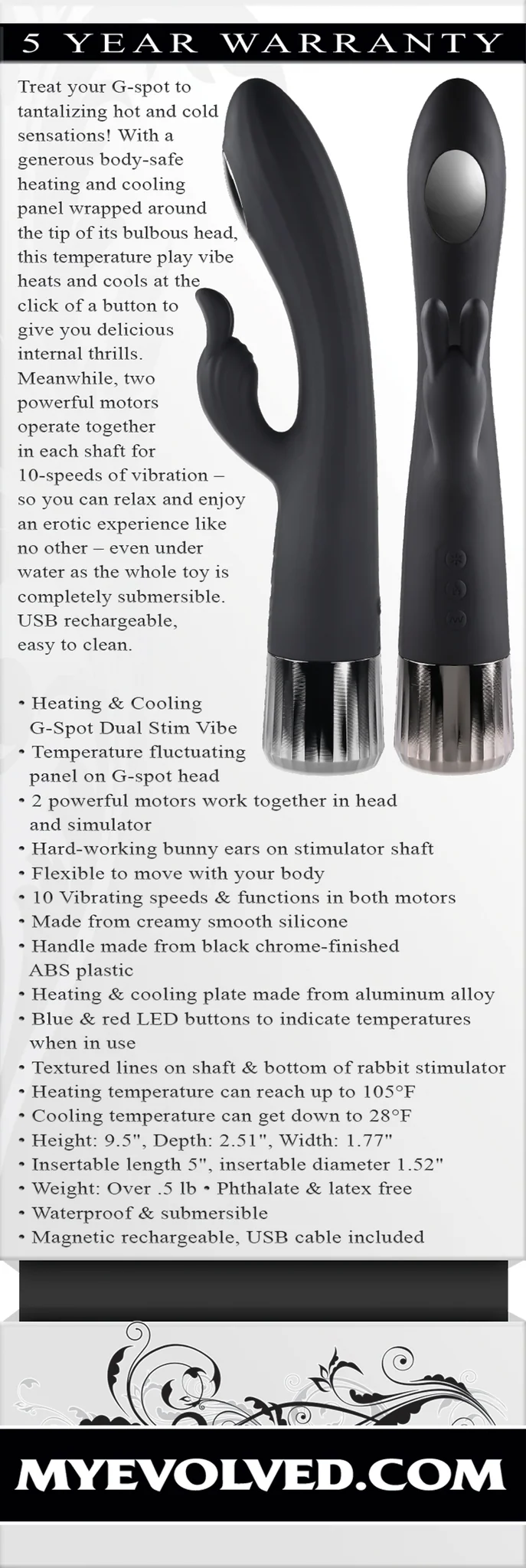 Evolved Novelties Heat Up & Chill Temperature Play G-Spot Vibe