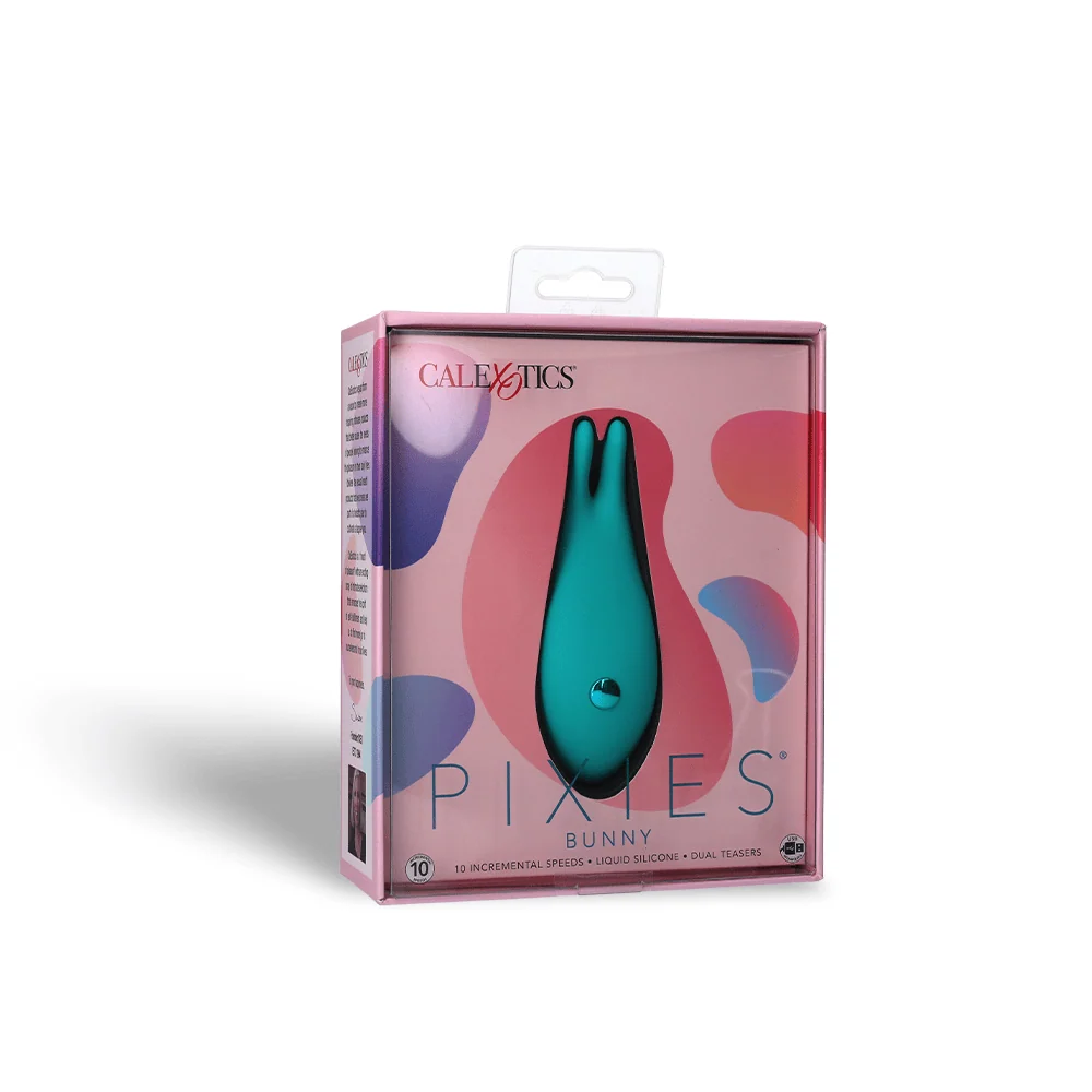 Pixies 兔子手指振动器，10 种速度与双拨动头