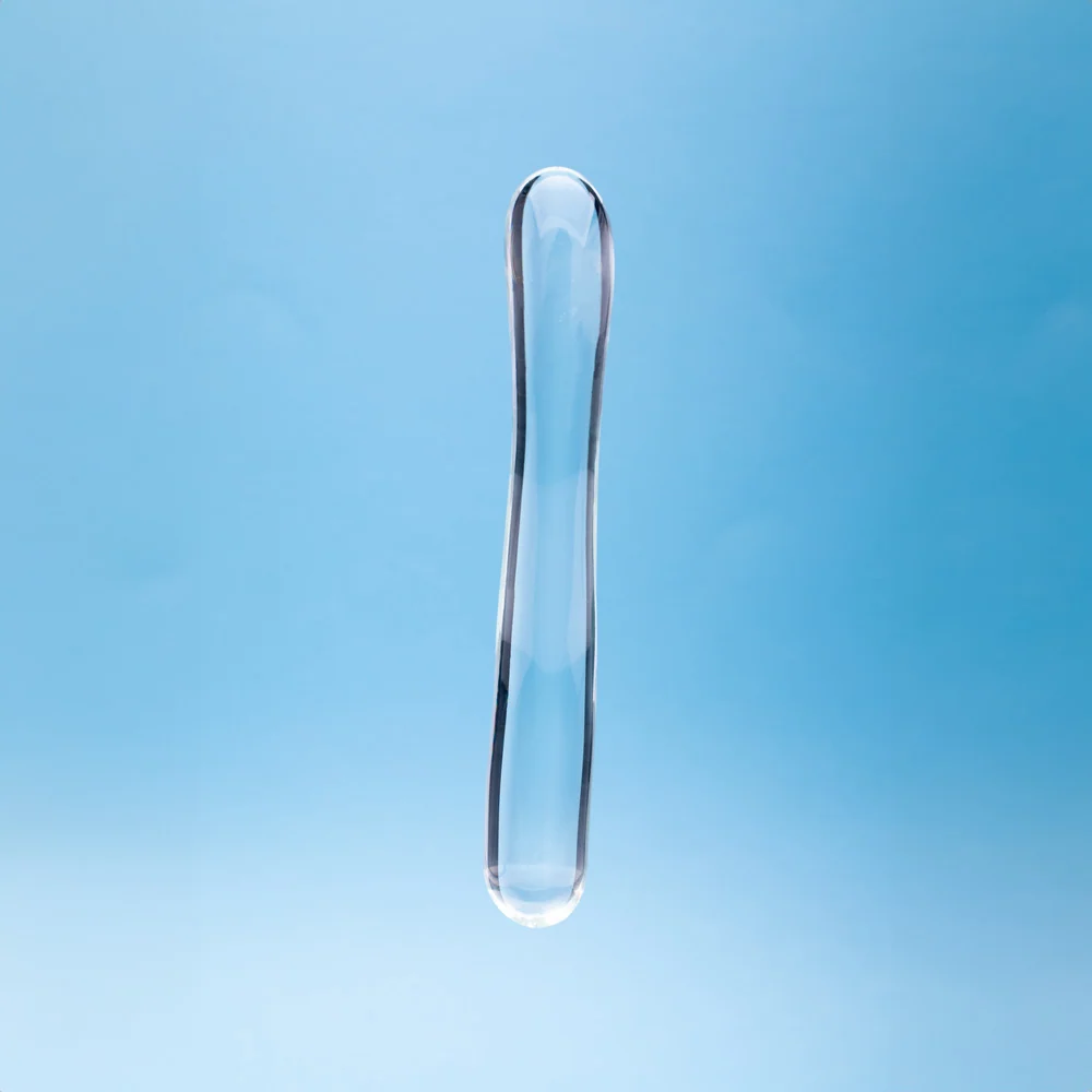 Clarity Celestial Curve 7.1-Inch Double-Ended Borosilicate Glass Dildo