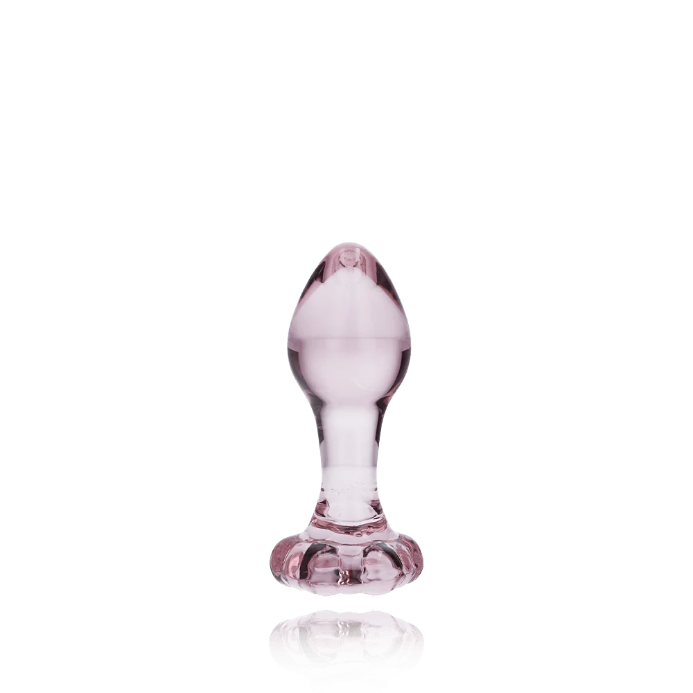 Icicles No. 48 粉色玻璃肛塞，适合初学者