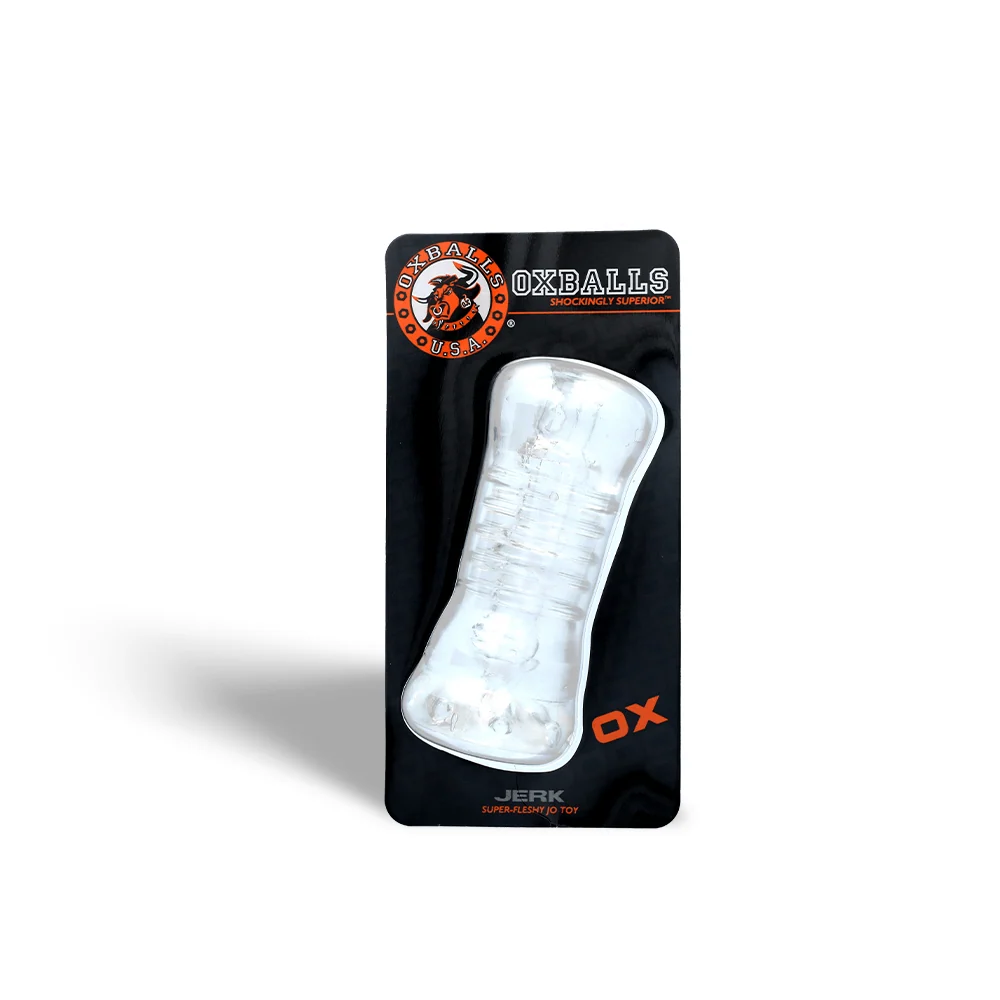 Oxballs Jerk Clear Multi-Ribbed Grip Stroker