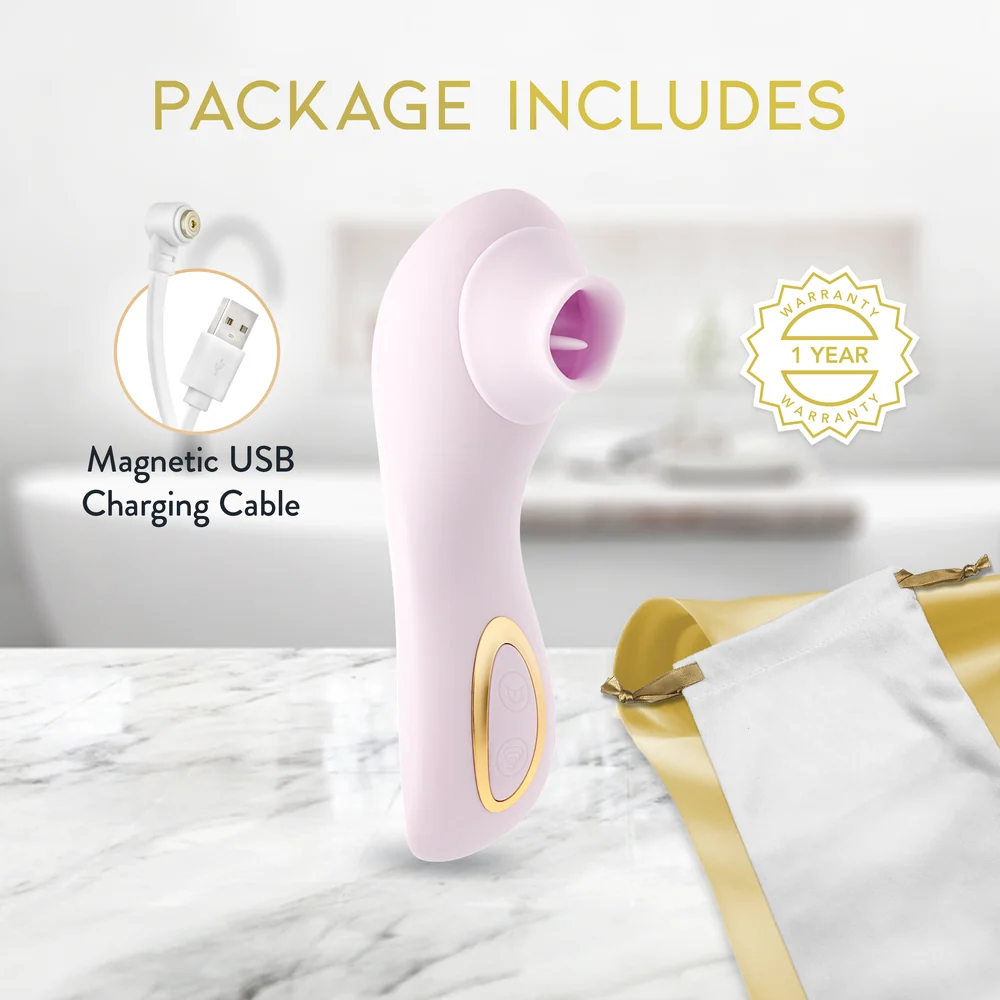 Blush Delice Fleur Fluttering Tongue and Suction Clitoral Vibrator