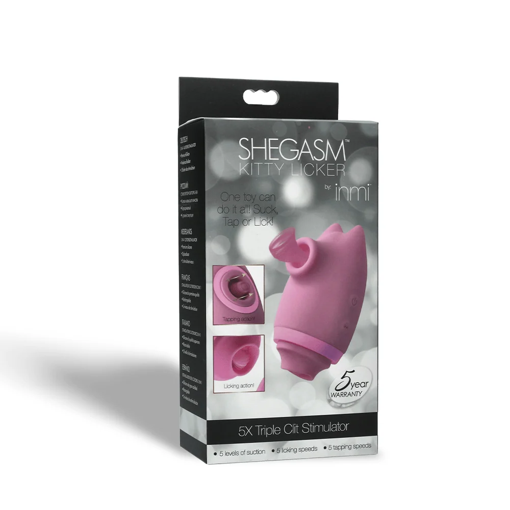 Inmi Shegasm Kitty Licker 5X 3-in-1 Clitoral Stimulator