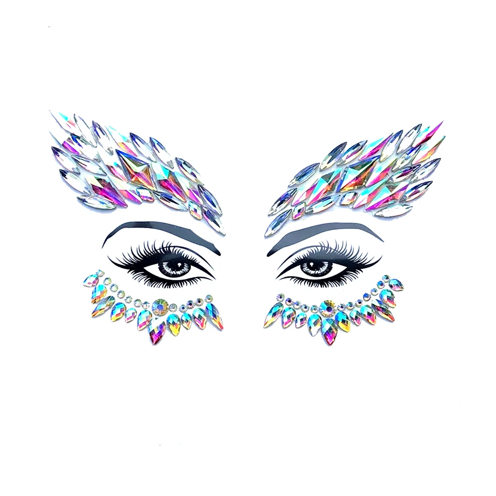 Neva Nude Mystique Iridescent Crystal Winged Face Sticker