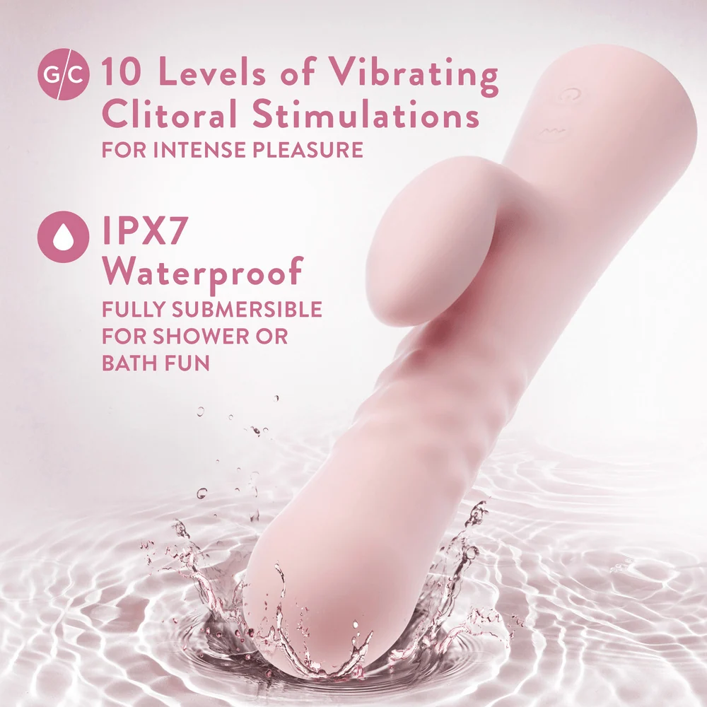 Blush Jaymie Pink Rabbit Vibrator with 10 G-Spot and Clitoral Settings