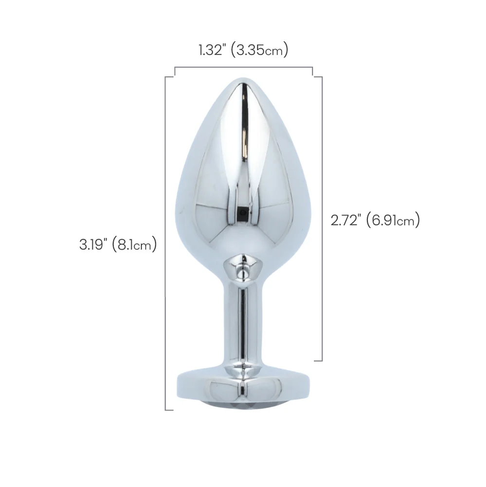 Booty Sparks Heart Gem Anal Plug in Lightweight Aluminum