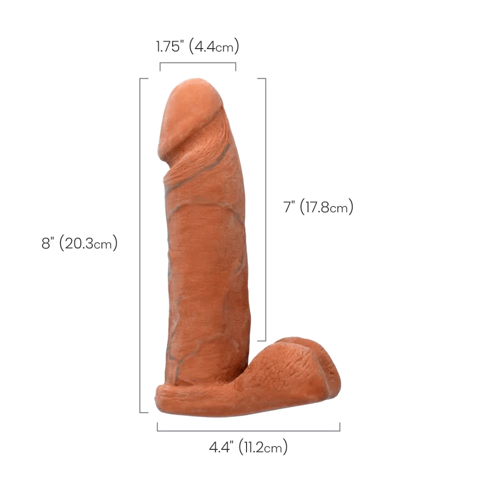 Doc Johnson Realistic Cock 8 Inch UR3 Brown Vac-U-Lock