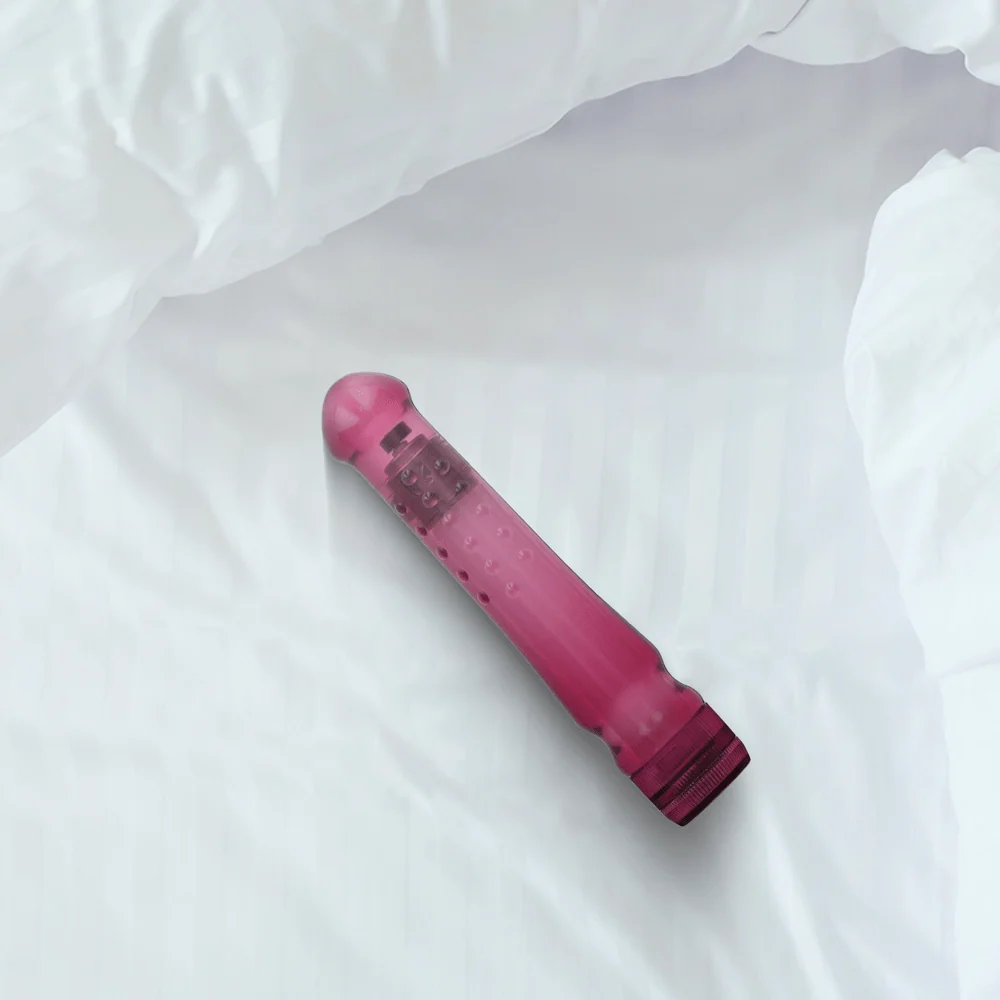 Turbo Glider Raspberry Crush Vibrator with Multi-Speeds and Textured Shaft