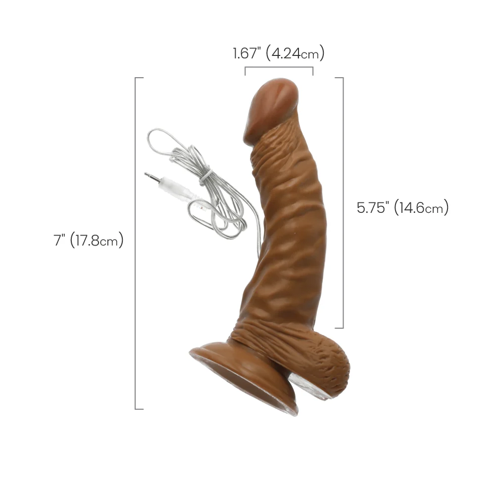 All American Whoppers 7" Vibrating Curved Dong With Balls