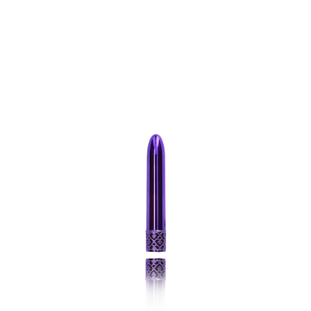 Royal Gems Shiny Slim Metal Rechargeable Vibrator