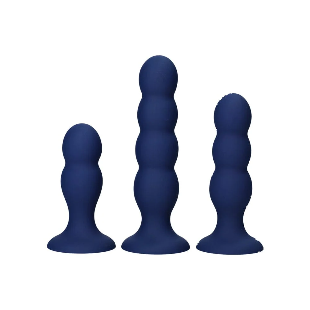 Men.com Graduate 3-Piece Beaded Anal Trainer Kit in Silicone