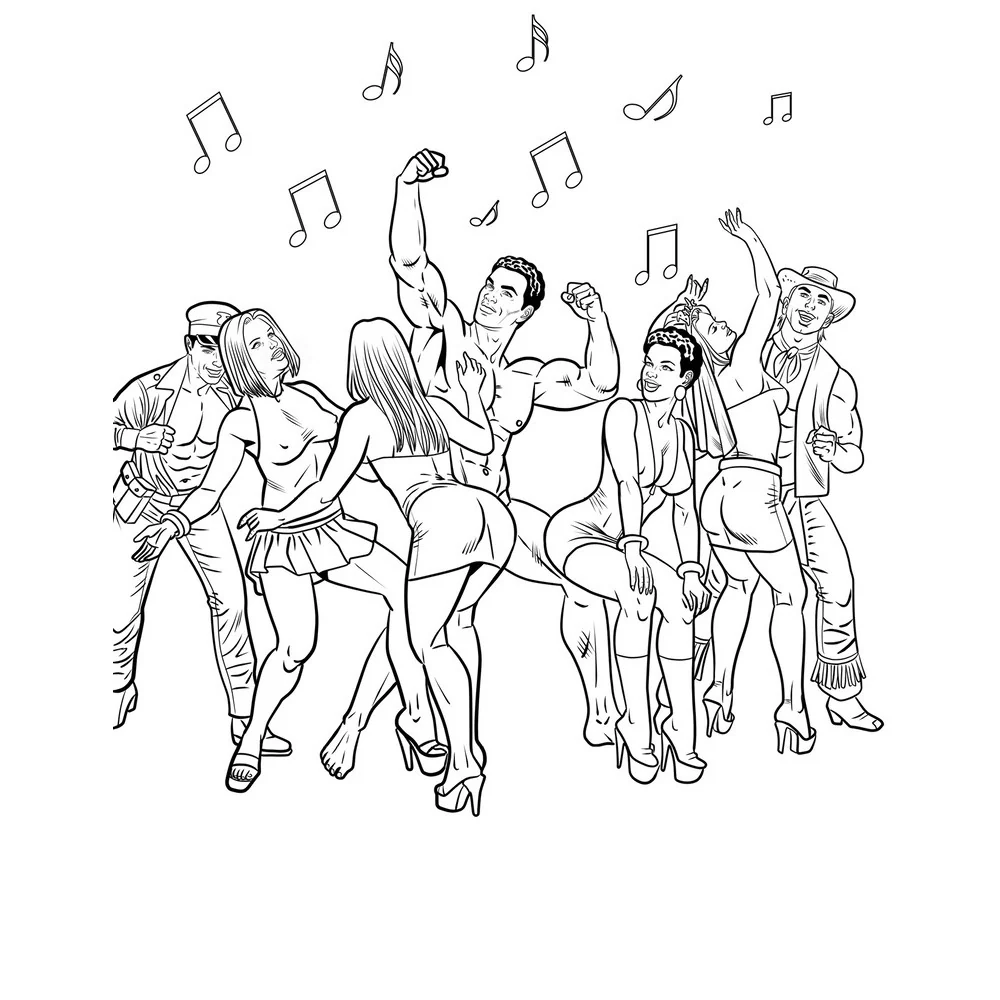 Bachelorette Party Adult Coloring Book with 24 Original Pages
