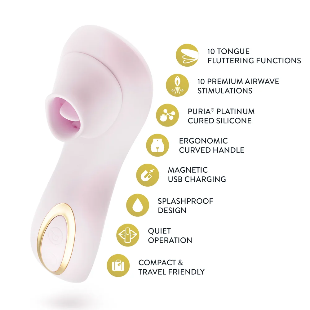 Blush Delice Fleur Fluttering Tongue and Suction Clitoral Vibrator