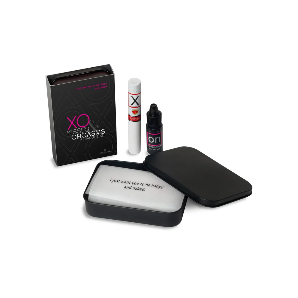 Sensuva XO Kisses and Orgasms Pleasure Kit in Black Tin