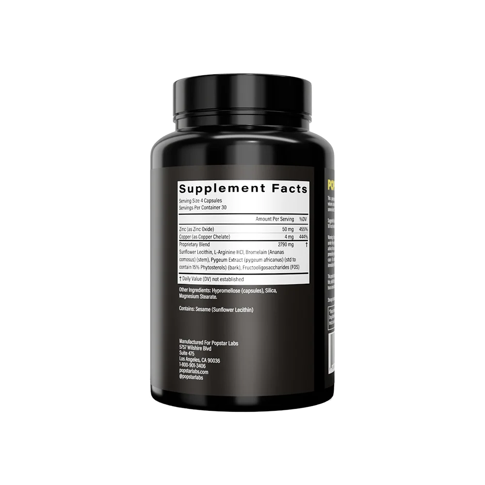 Popstar Volume + Taste Enhancer 120Ct Semen Health Supplement