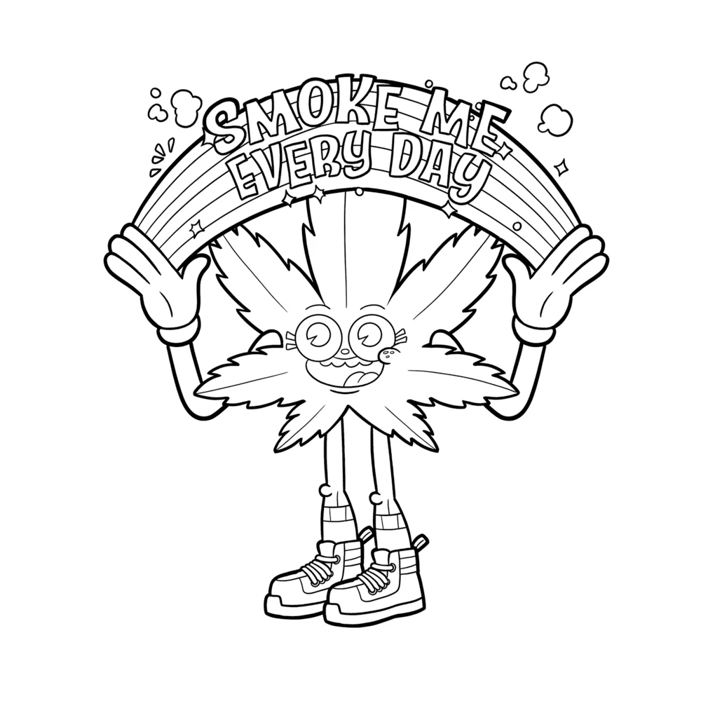 It's 4:20, Time To Color 成人涂色书，作者 WoodRocket