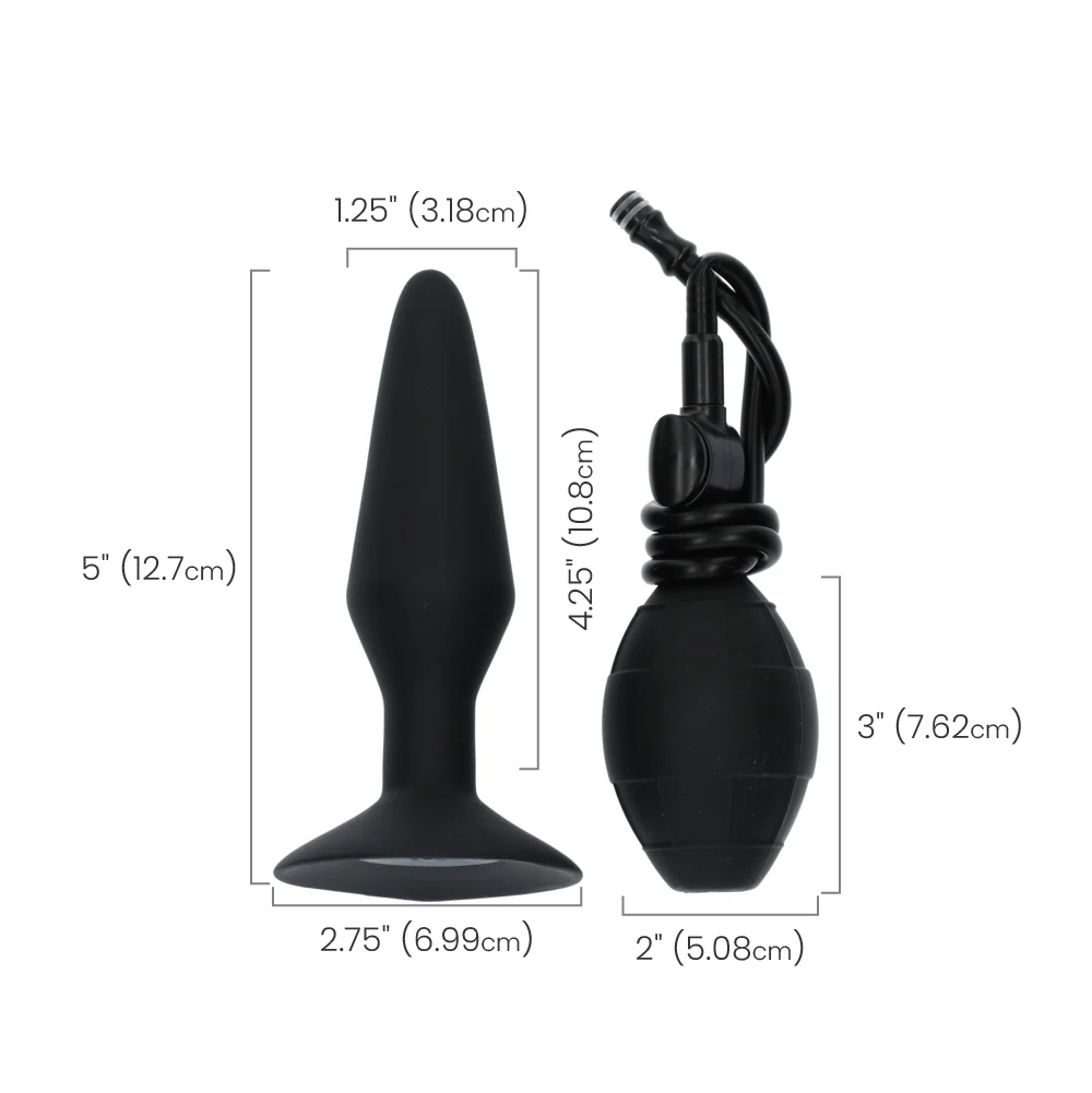Inflatable Silicone Butt Plug with Detachable Quick-Release Hose