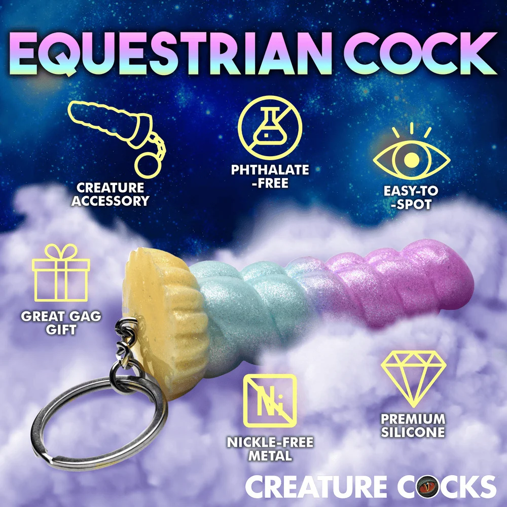 Creature Cocks Mystique Unicorn Silicone Novelty Keychain Charm