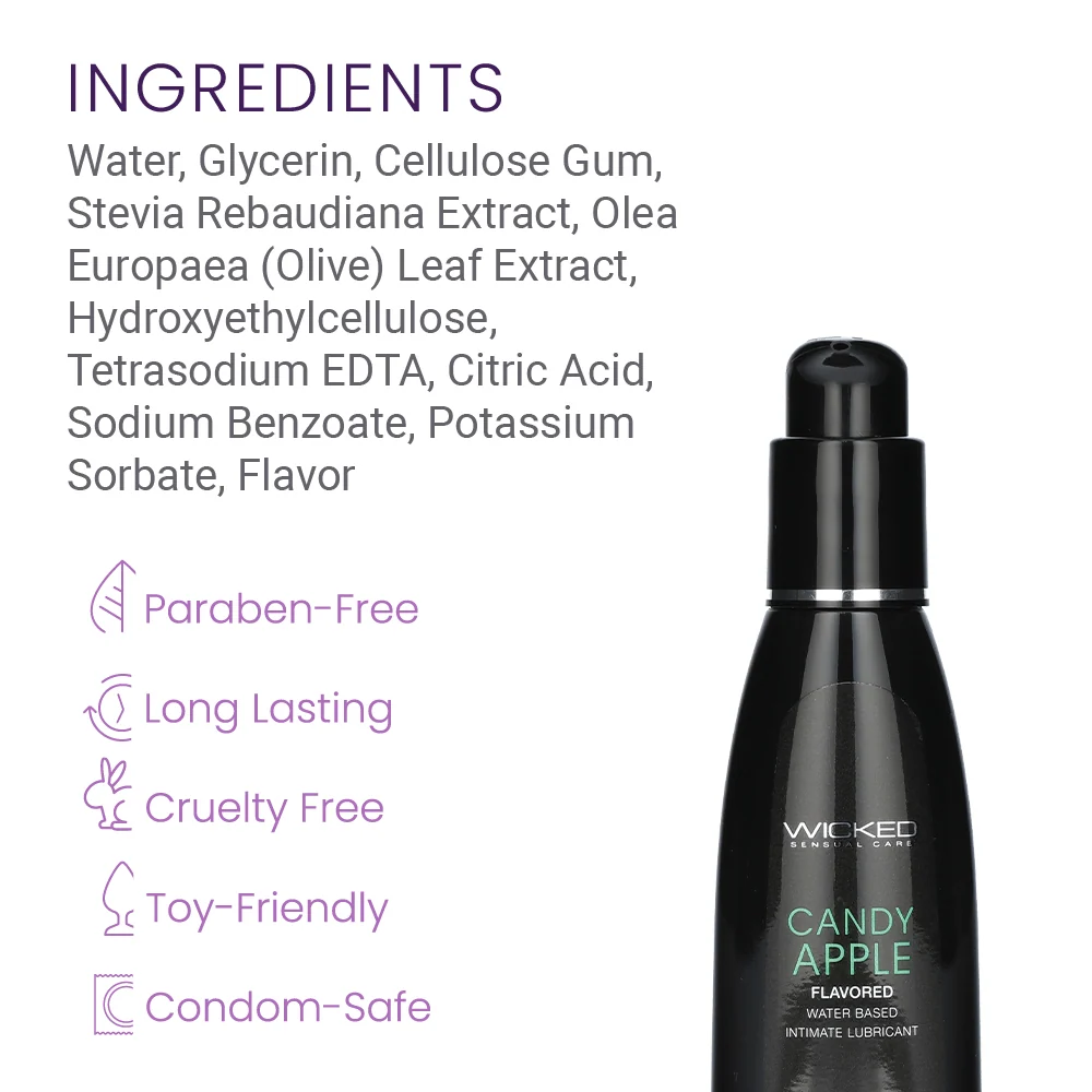Wicked Aqua Candy Apple Flavored Water-Based Lubricant