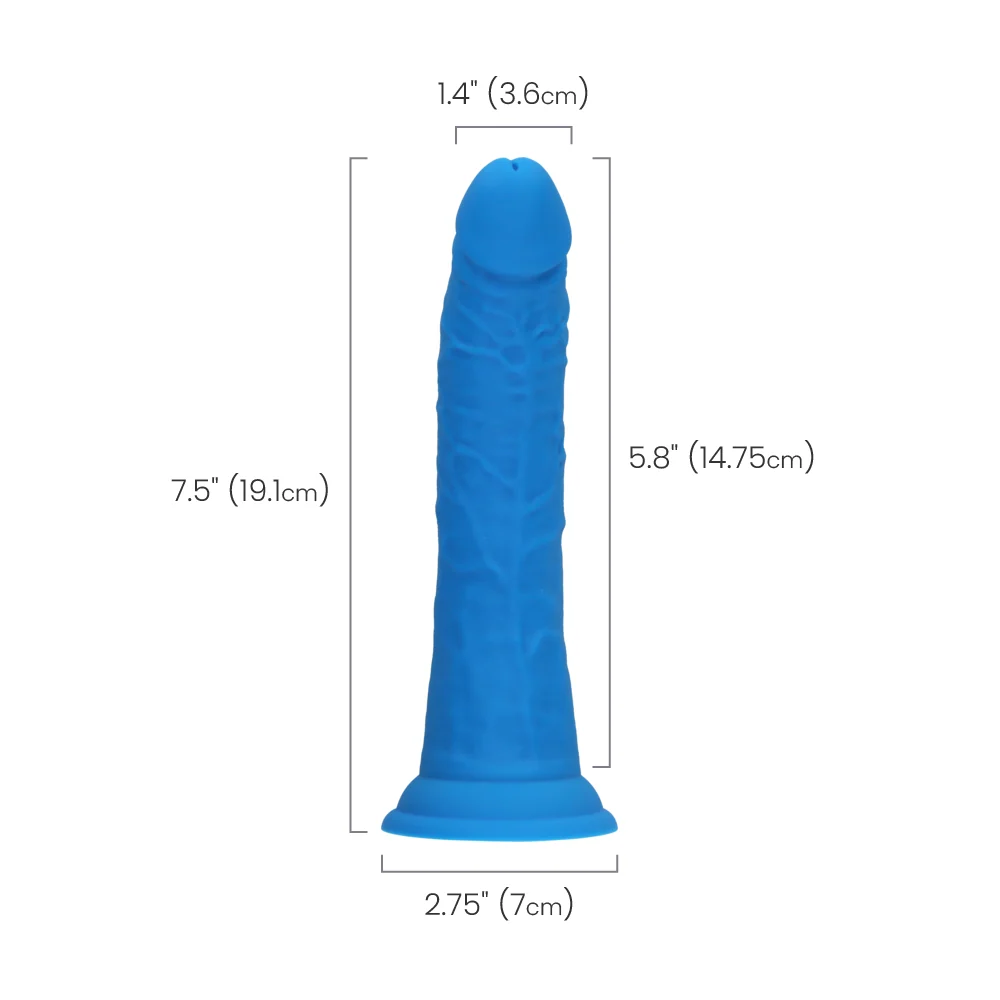 Neo Elite 7.5 Inch Silicone Dual Density Cock with Suction Cup