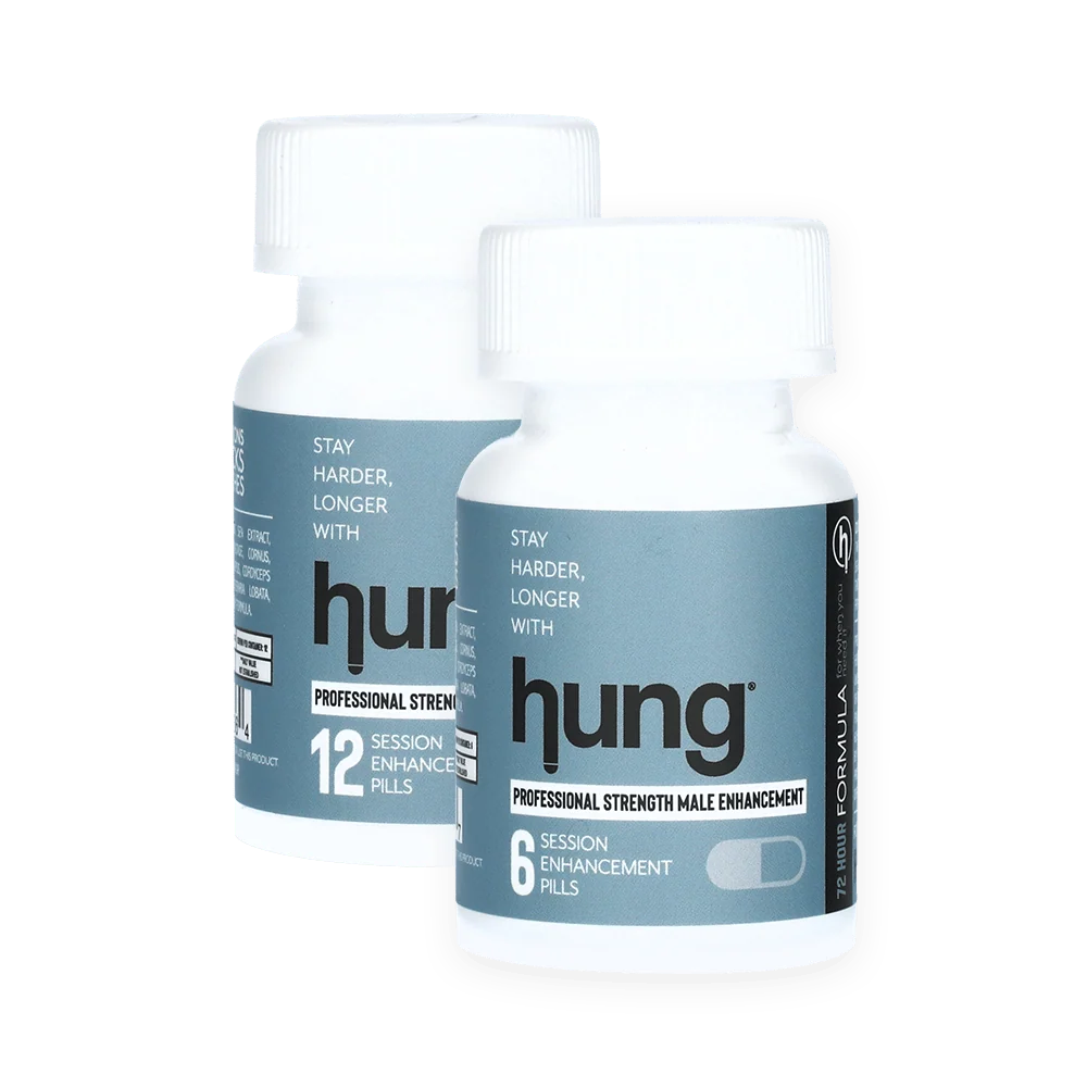 Hung Male Enhancement Pills for Stronger Performance, 12 Count Bottle