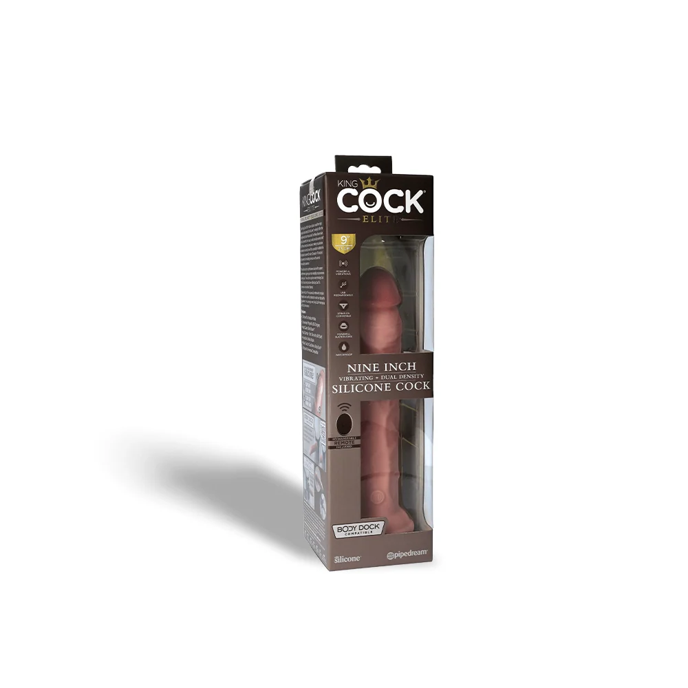 King Cock Elite Dual Density Vibrating Silicone Cock