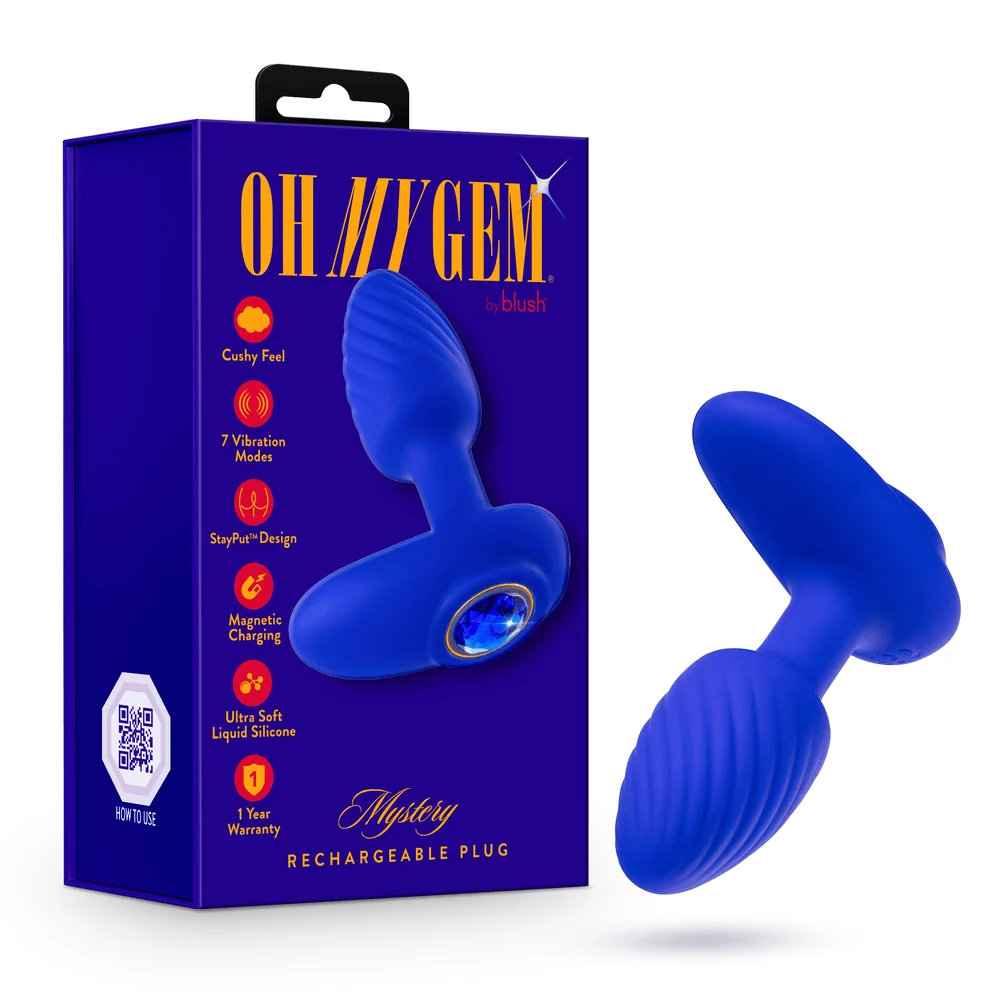 Blush Oh My Gem Mystery Sapphire Anal Plug with 7 Vibration Settings