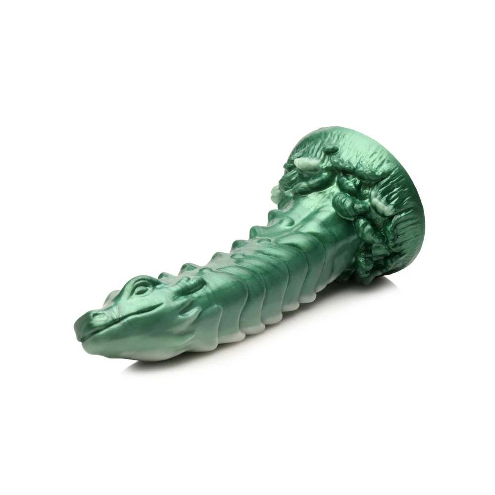 Creature Cocks Cockness Monster Lake Creature Iridescent Green Silicone Dildo