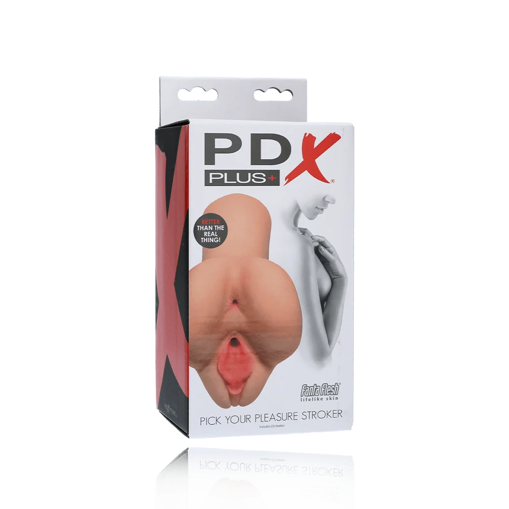 PDX PLUS Pick Your Pleasure Stroker in Fanta Flesh Material