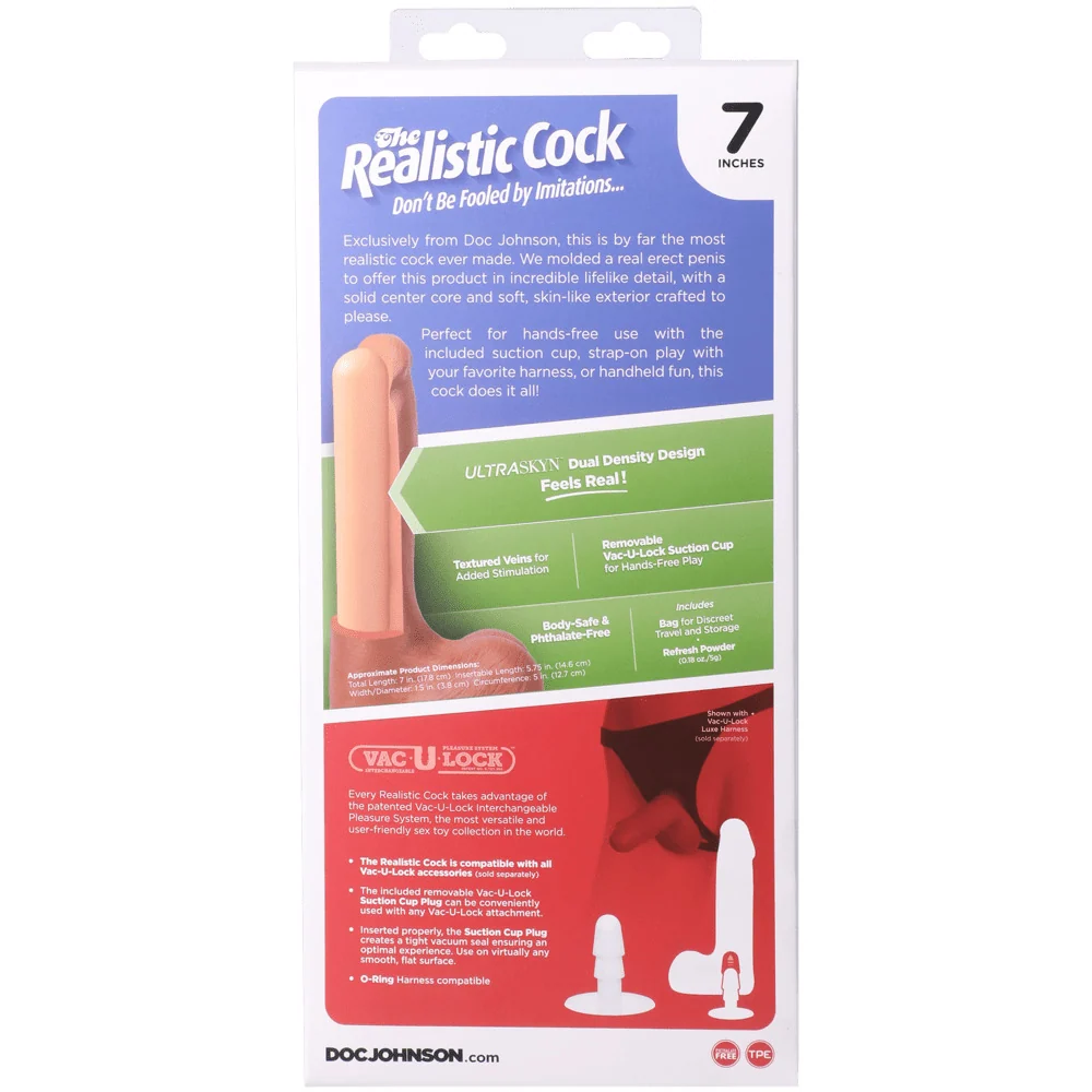The Realistic Cock 7 Inch Ultraskyn Cock with Balls
