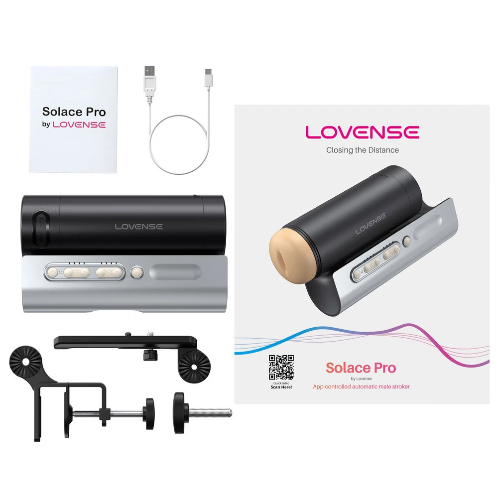 Lovense Solace Pro AI App-Controlled Thrusting Blowjob Masturbator