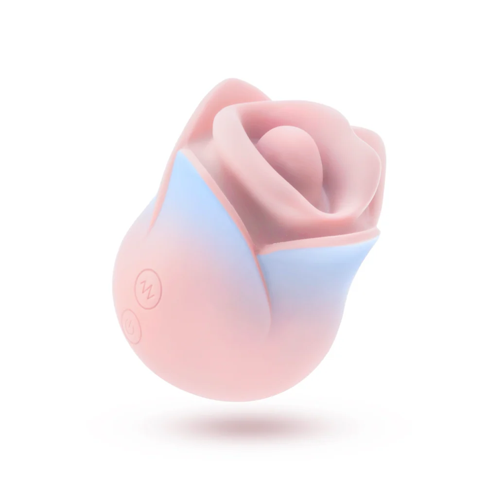Blush Kissing Rose Tongue Clitoral Vibrator with 10 Modes
