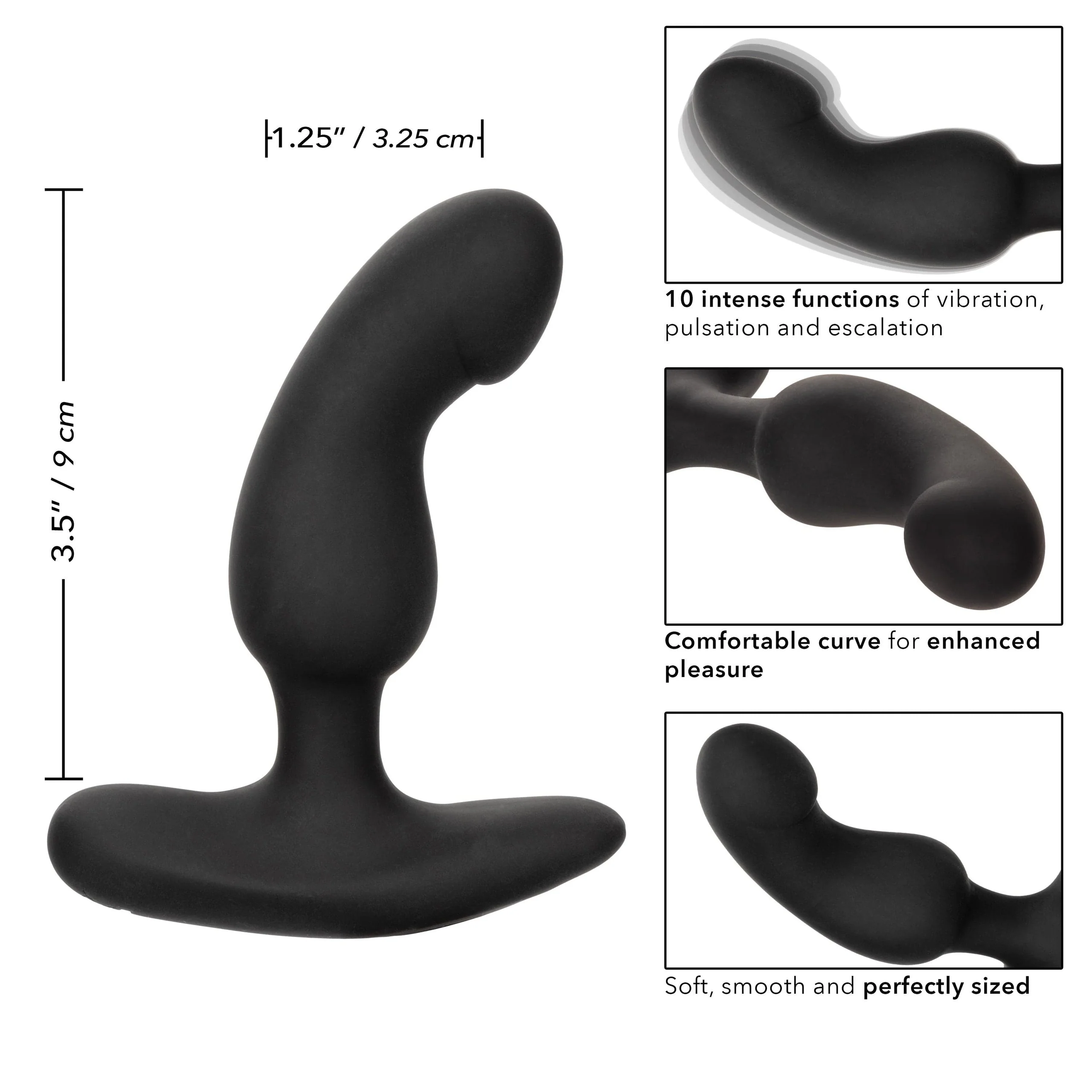 Rechargeable Curved Silicone Probe With 10 Vibration Functions