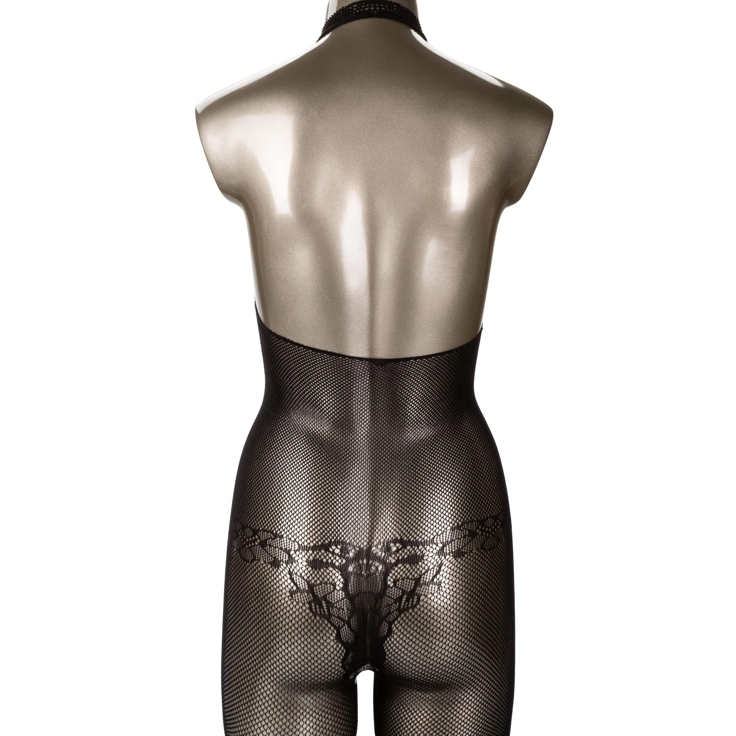 Scandal Halter Lace Bodysuit Plus Size Crotchless Playwear