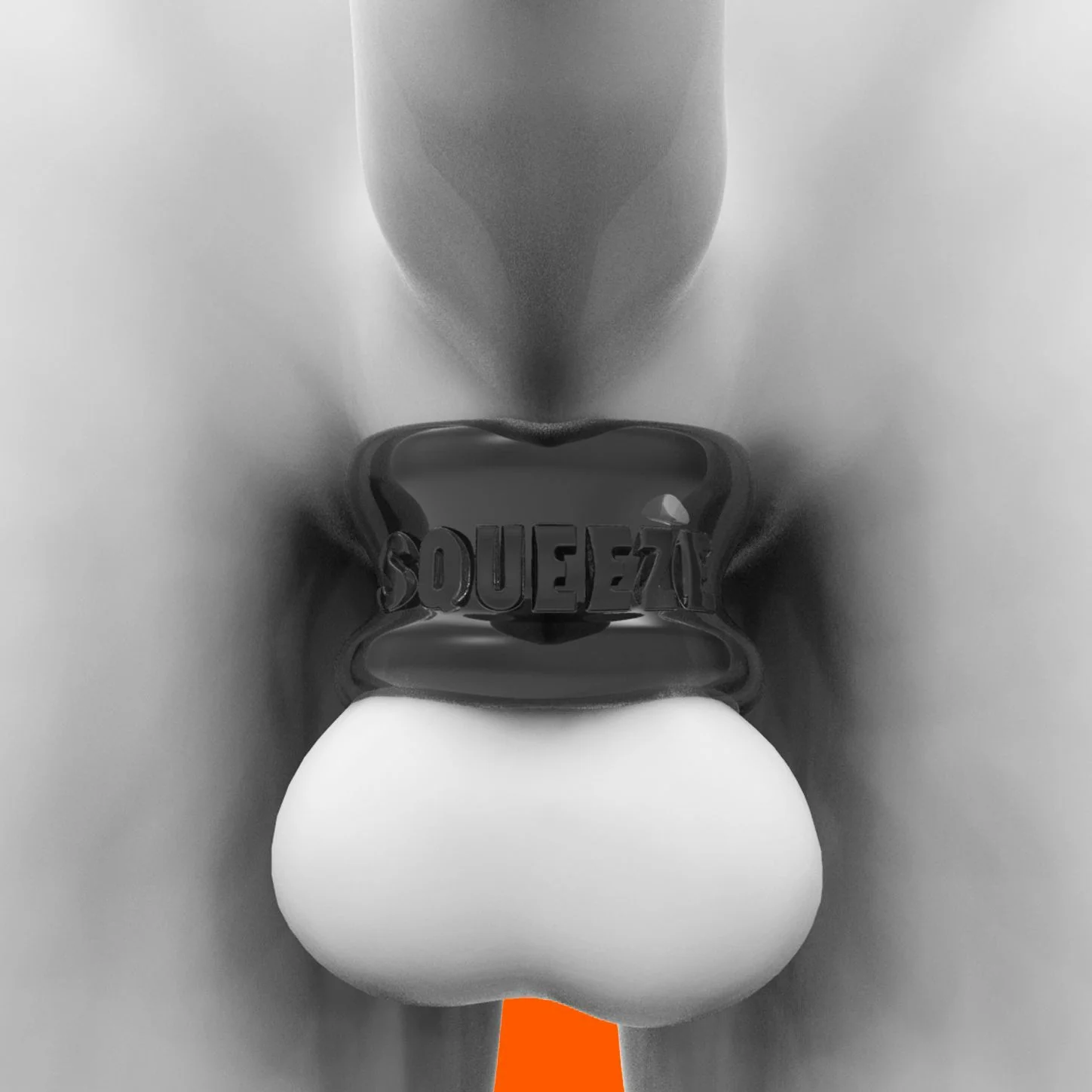 Oxballs Squeeze Ball Stretcher Black Cock Ring in FLEXtpr