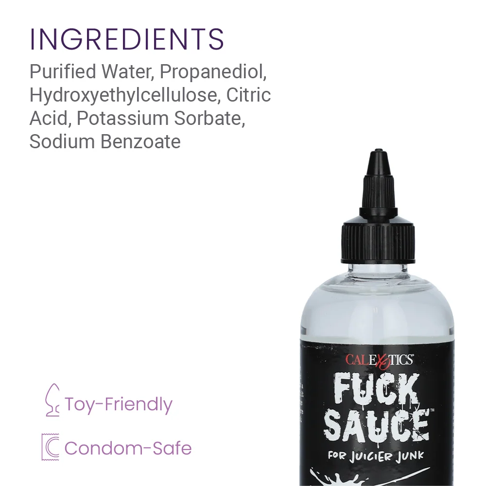 Fuck Sauce Water-Based Lubricant Premium Long-Lasting Formula 8oz