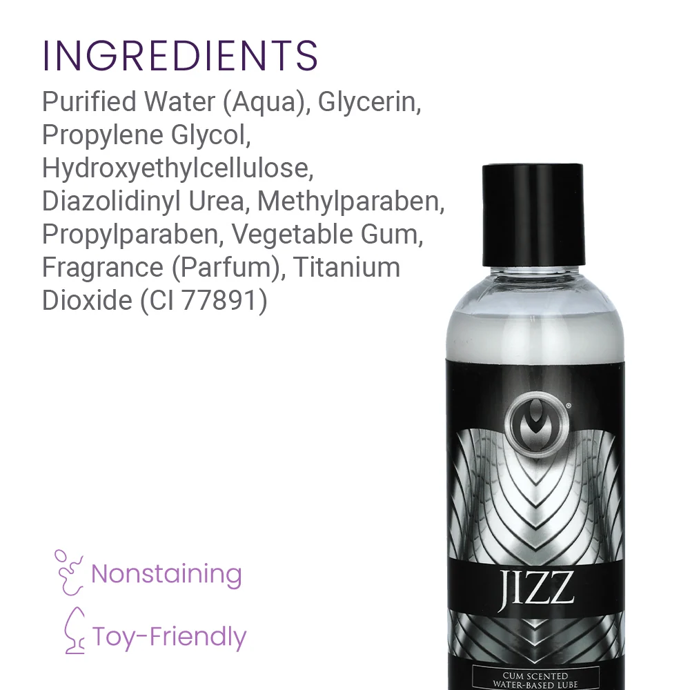 Jizz Scented Water Based Lube 8 Oz Bottle