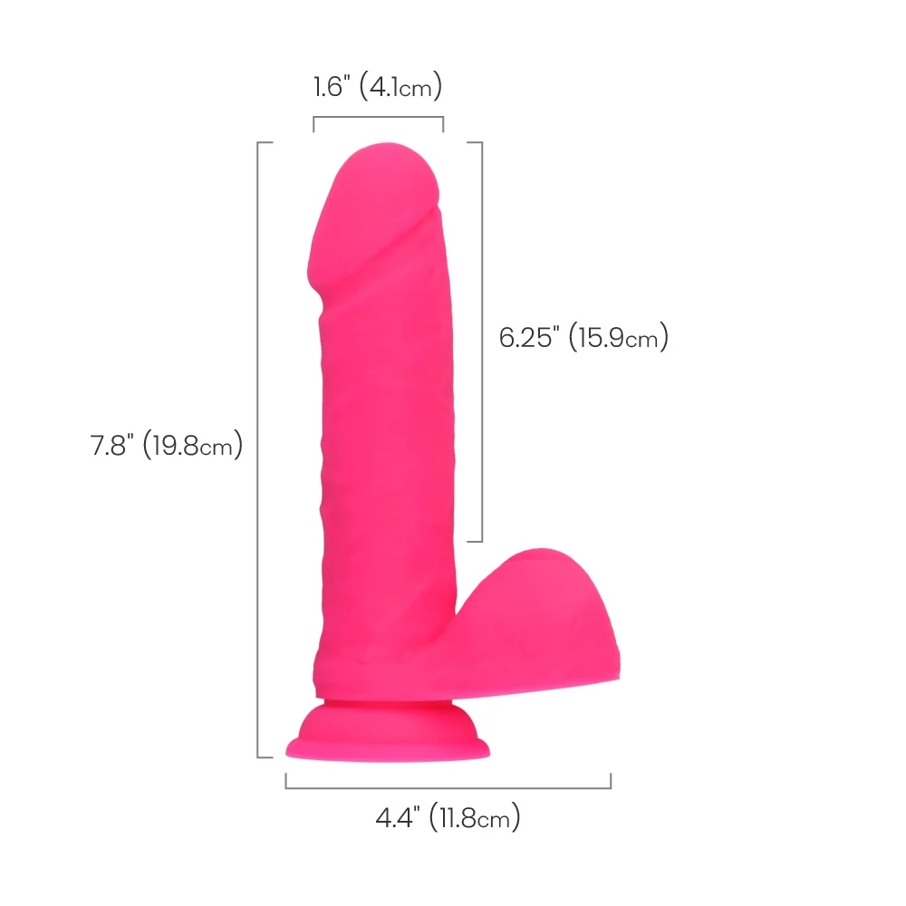 Neo Elite 8 Inch 双密度硅胶假阳具（带睾丸和吸盘）