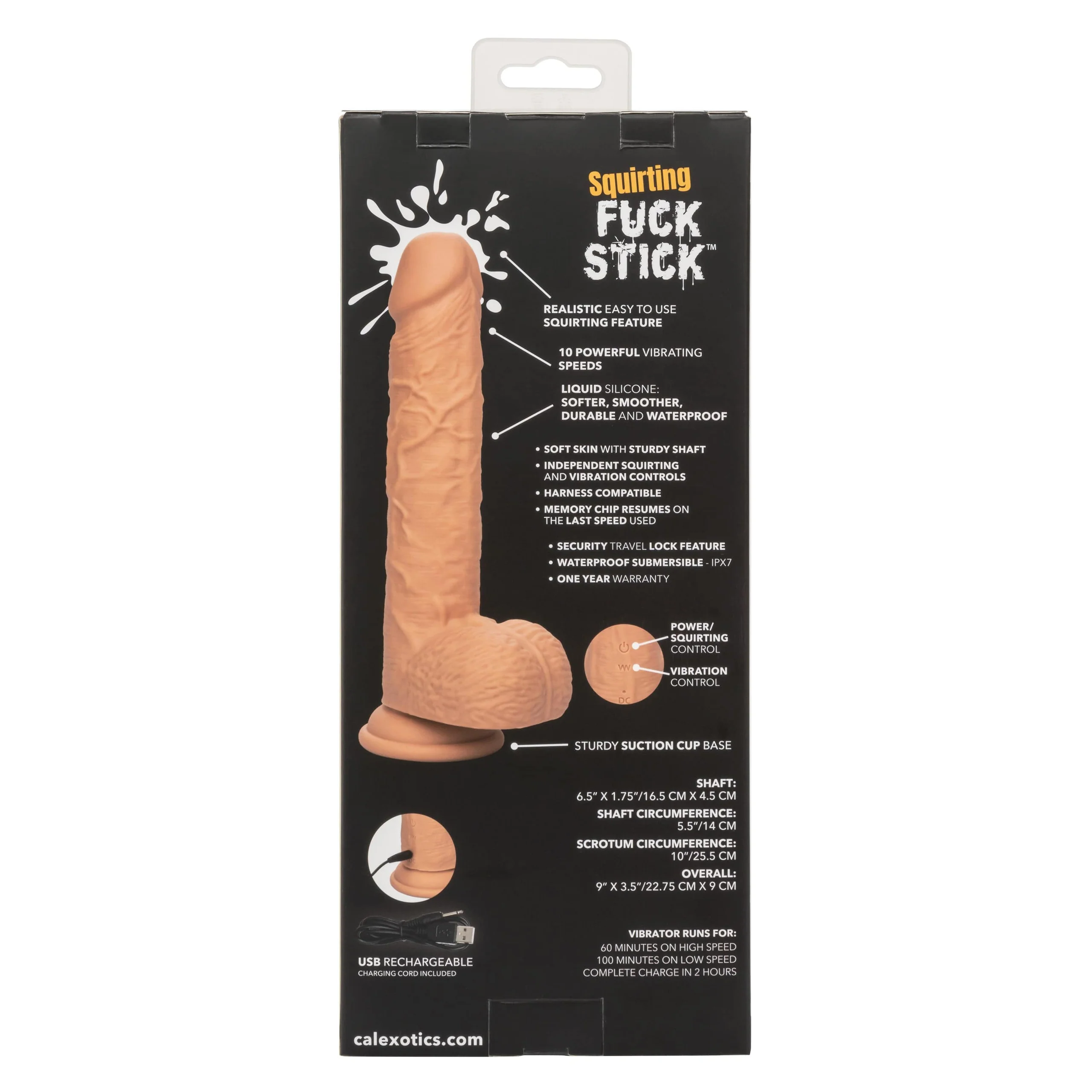 Squirting Fuck Stick Rechargeable Realistic Dildo with Suction Cup