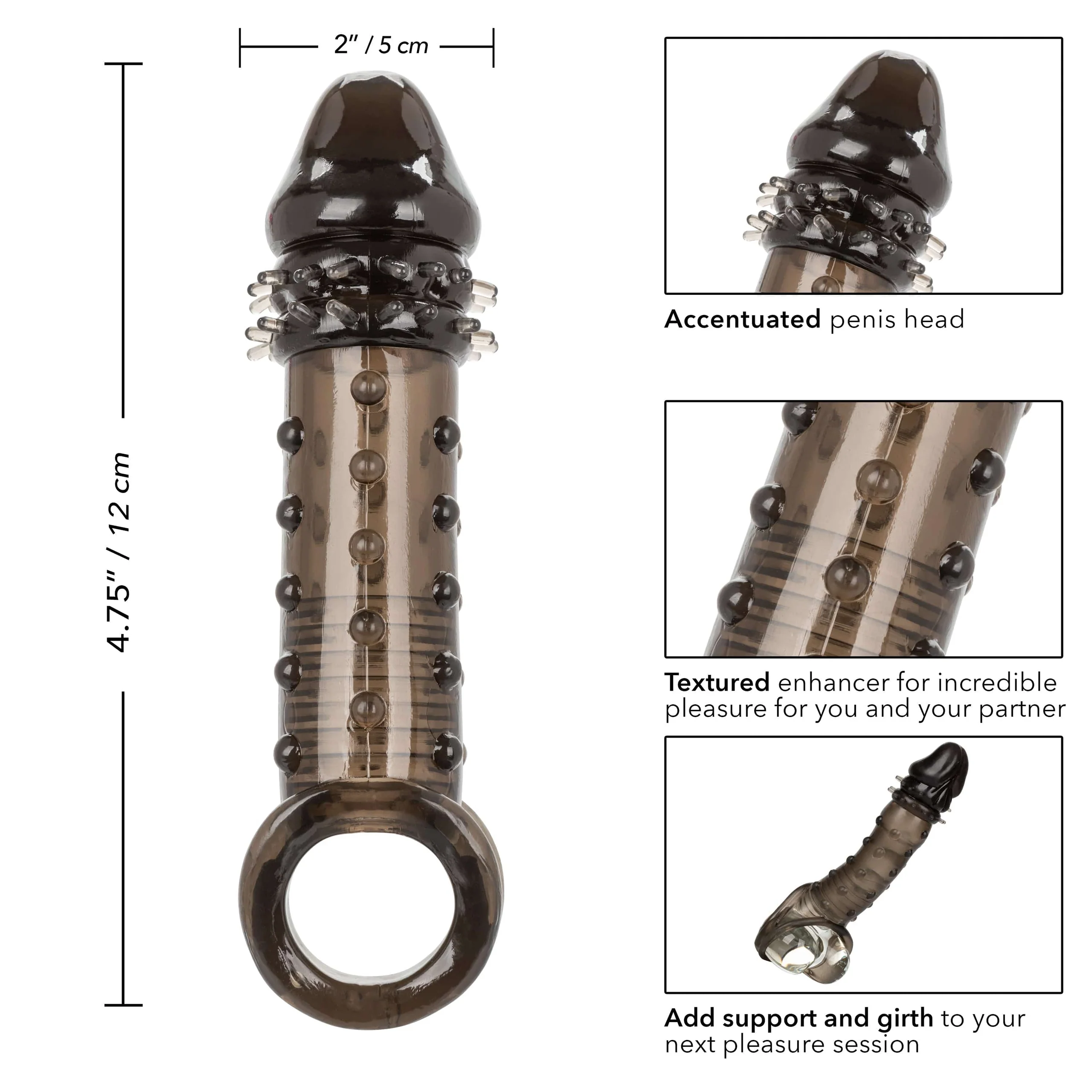 Ultimate Stud Penis Extender with Support Ring and 2 Inch Length