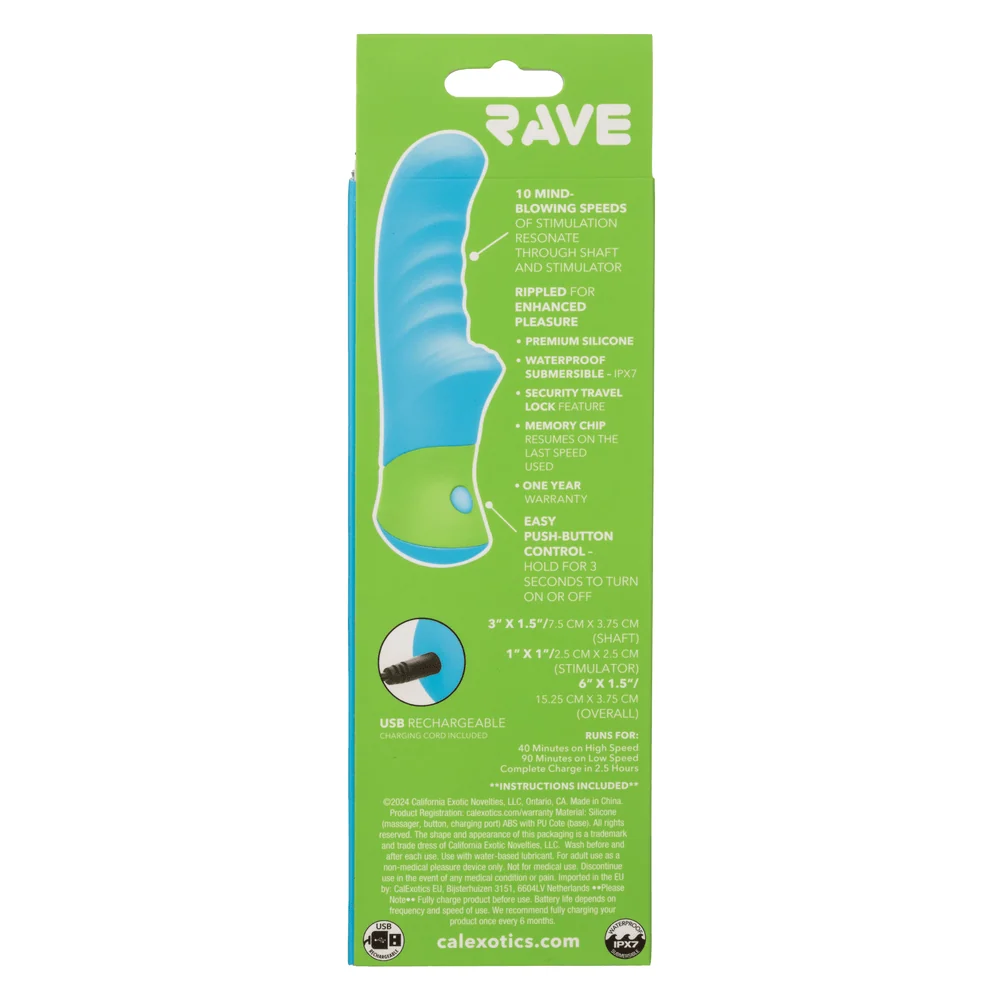 Rave Ridged-G G-Spot Vibrator with Textured Shaft