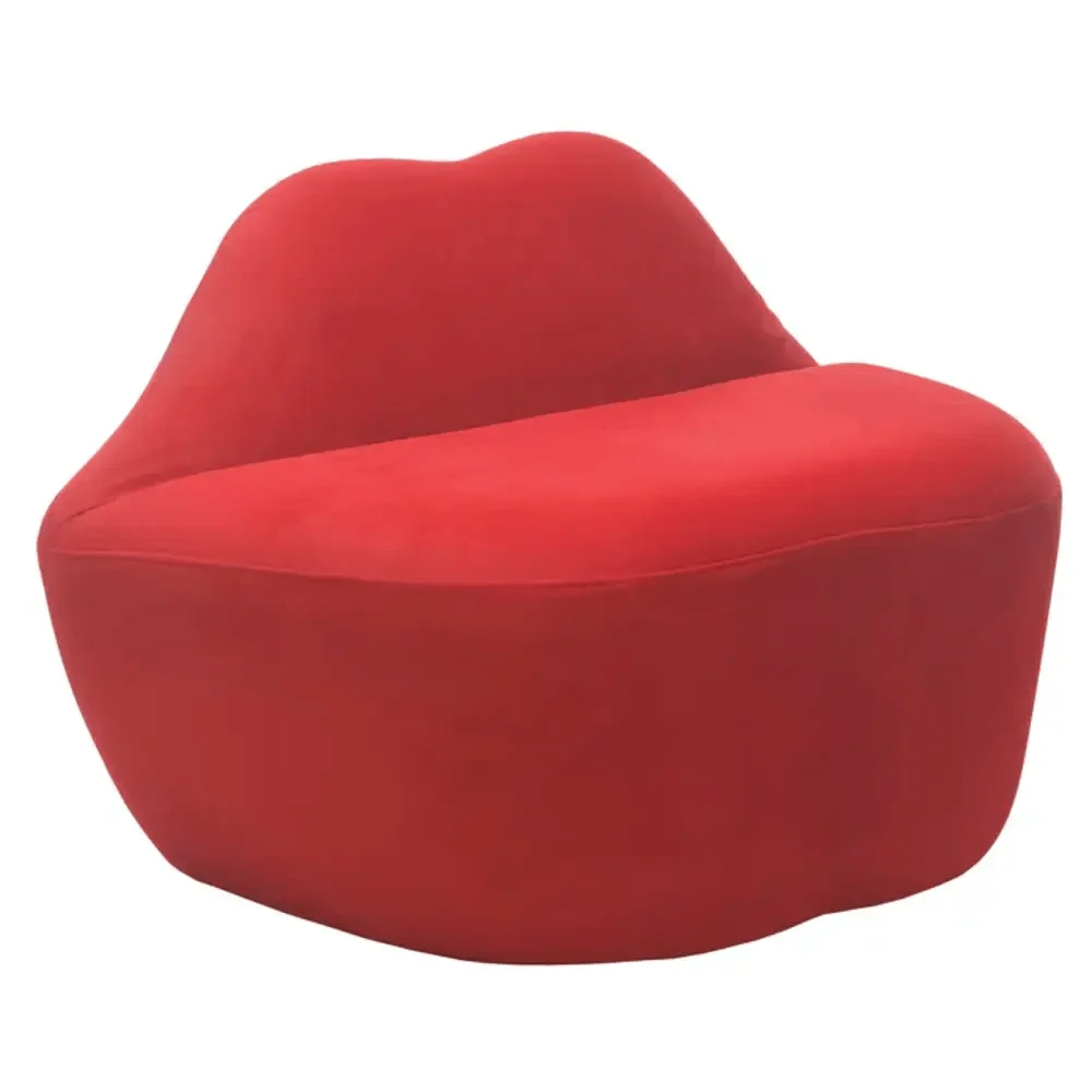 Master Series Lips Accent Sex Chair in Red Velvet
