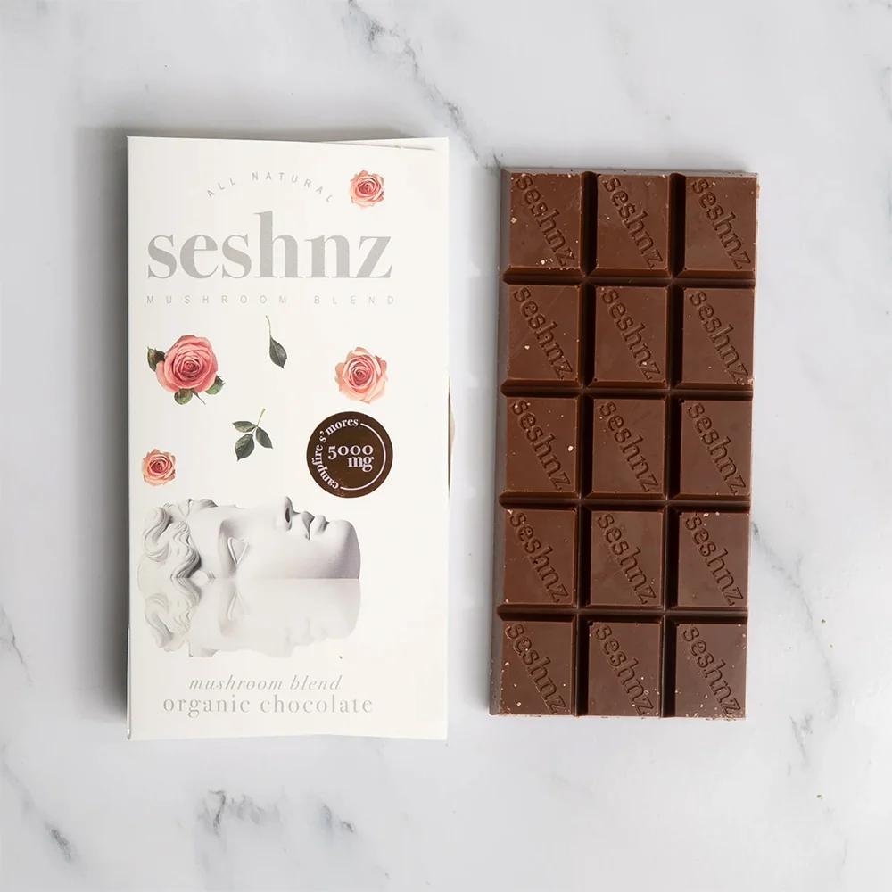 Seshnz Mushroom Blend Chocolate Bar 5000mg in Three Flavors