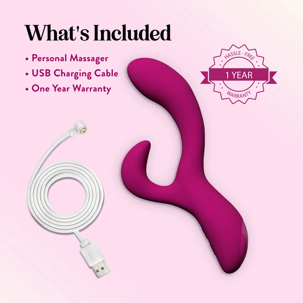 Blush Quinn Warming Rabbit Vibrator with 10 Vibration Modes